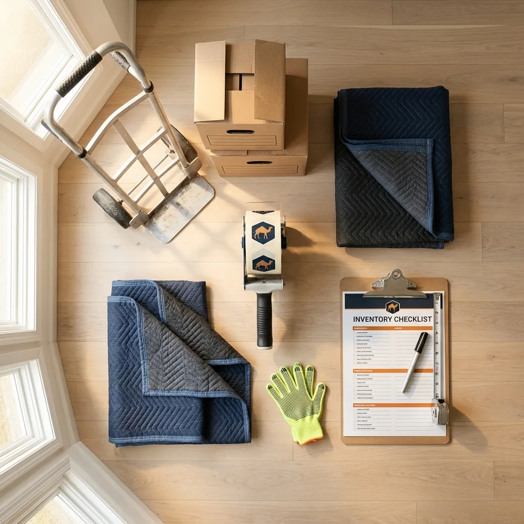Professional moving supplies and packing materials layout for Fruita residential relocations